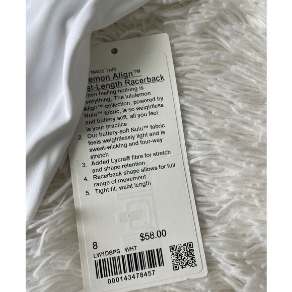 NWT LULULEMON Activewear Tank Top Women Sz 8 NWT - Picture 4 of 5
